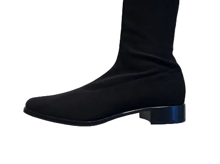 1847- 7139 Camas zwart tot de knie hoge Stretchlaars