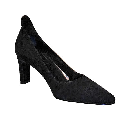 3244-Camo Suede Pump Zwart