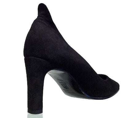 3244-Camo Suede Pump Zwart