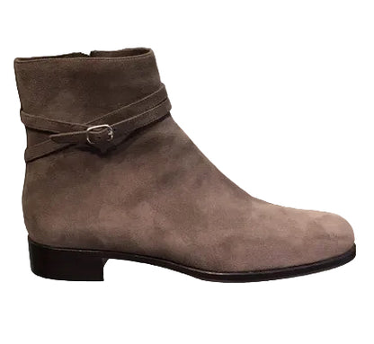 3322-Camo Suede Enkellaars Fango (taupe)