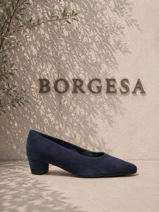 3408-Suede Donker Blauw